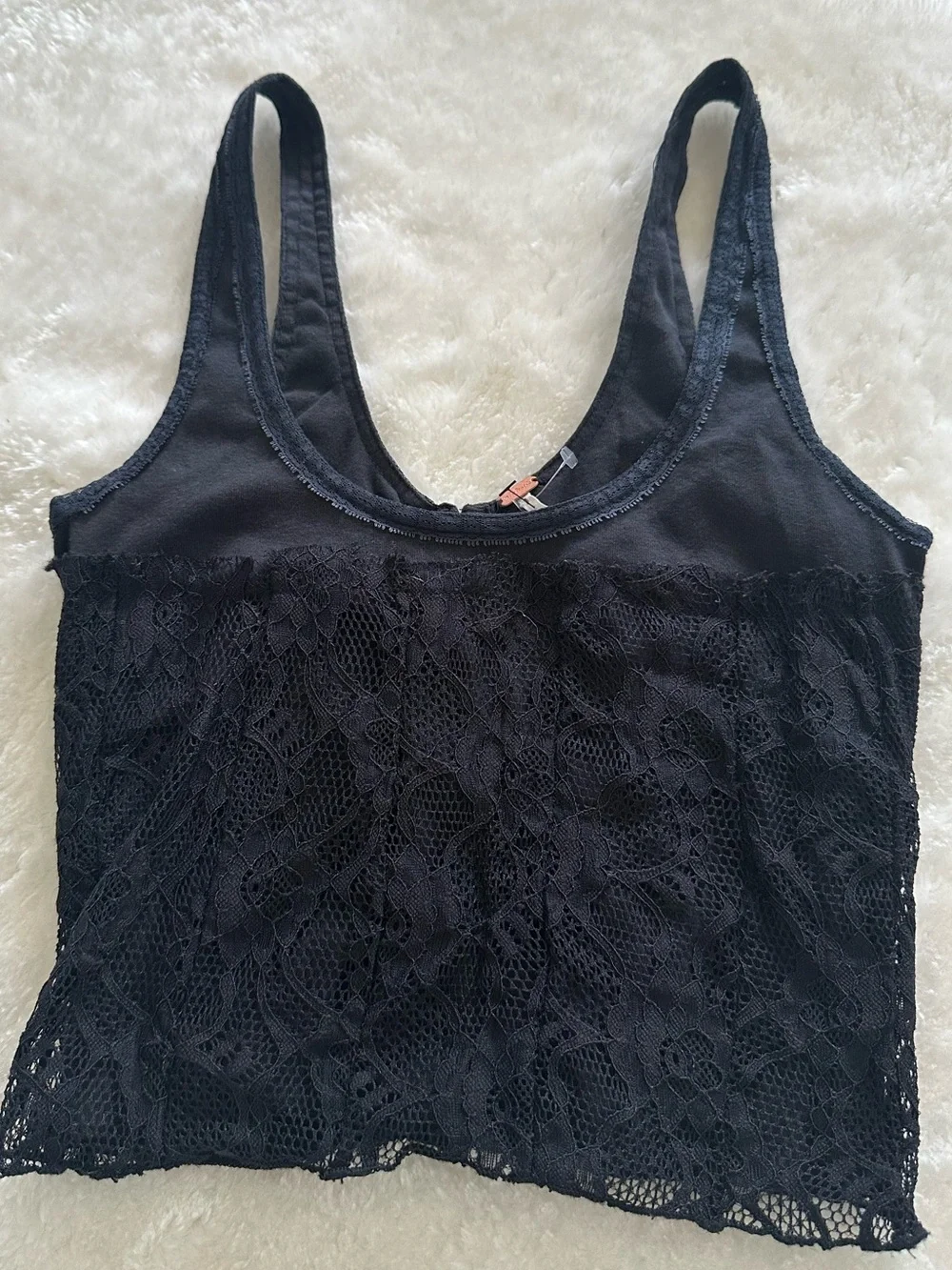 Free People Cosette Corset Reversible Lace
Overlay Cropped Tank Top - Picture 6 of 7